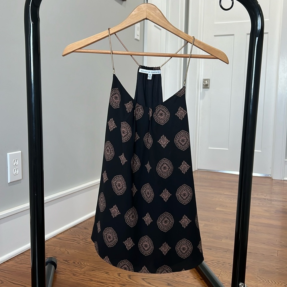 Collective Concepts black and gold tank size xs
